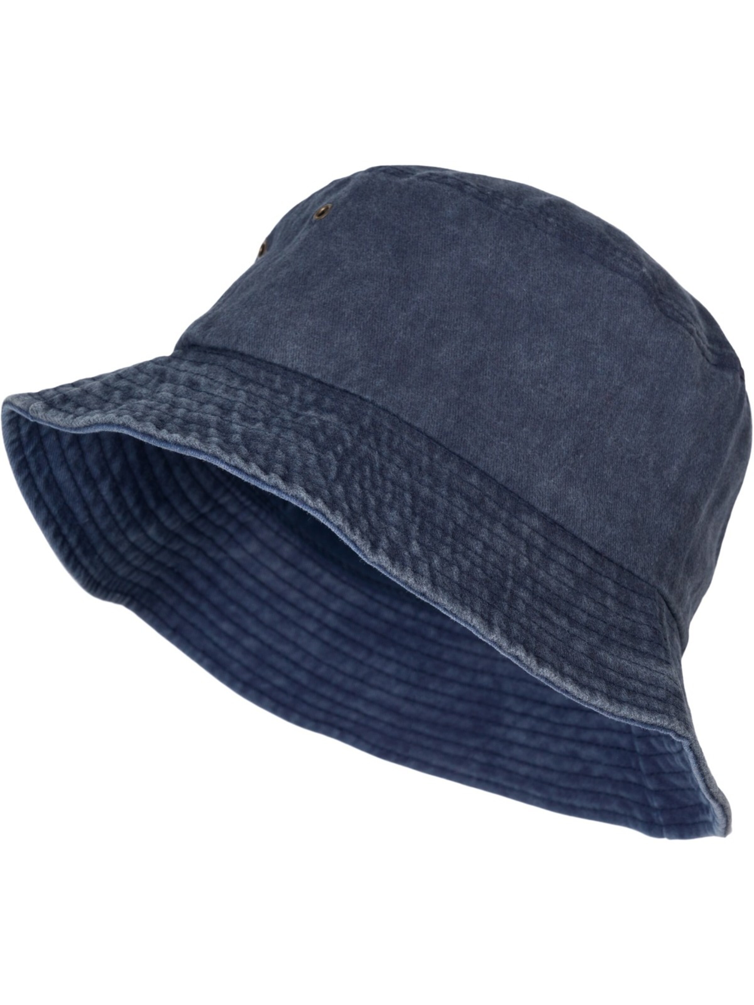 styleBREAKER Hat 'Fischerhut in Washed Optik' in Blue: front