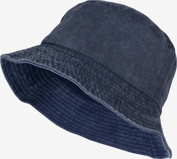 styleBREAKER Hut 'Fischerhut in Washed Optik' in Blau: Vorderseite
