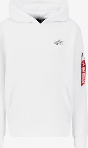 ALPHA INDUSTRIESSweater majica - bijela boja: prednji dio