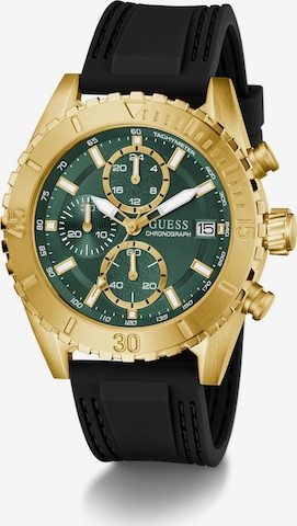 GUESS Analoog horloge 'Defender' in Zwart: voorkant