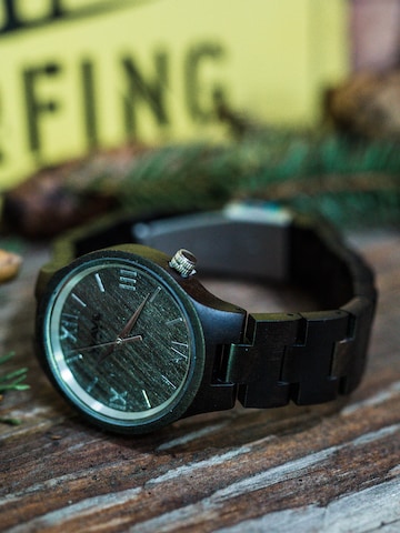 Wave Hawaii Analoog horloge ' Ebenholz ' in Zwart