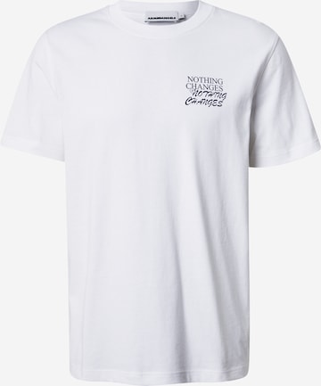 balta ARMEDANGELS Marškinėliai 'MAARKOS CHANGES': priekis