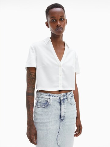 Calvin Klein Jeans Bluse in Weiß: predná strana