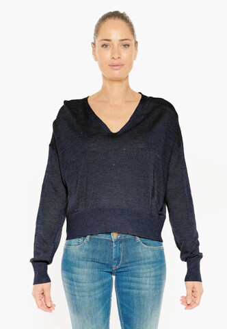 Le Temps Des Cerises Sweater 'ATLAS' in Blue: front