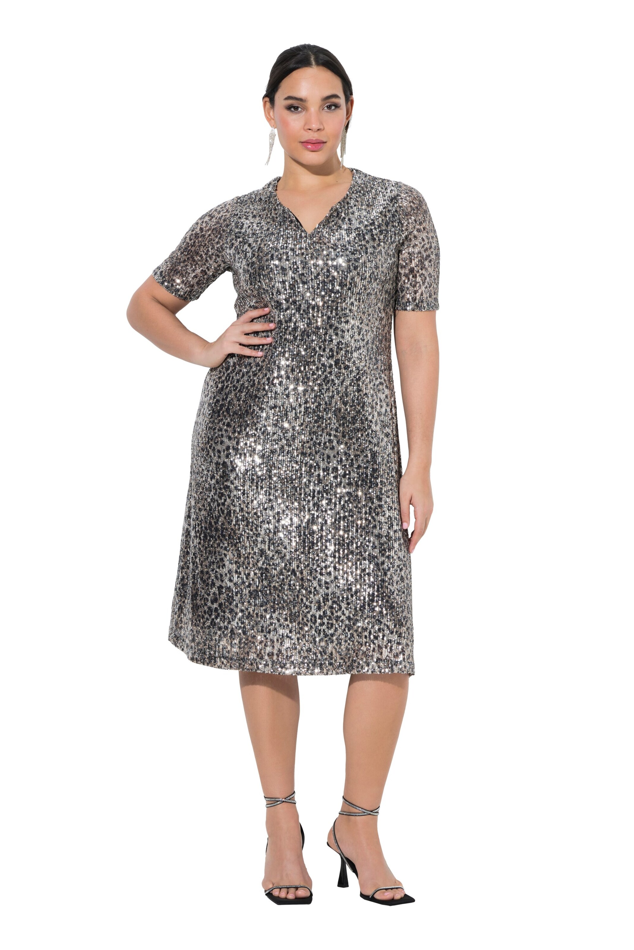 Ulla Popken Kleid in Beige: Vorderseite