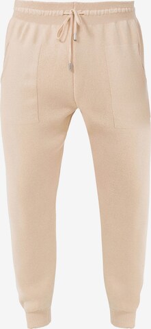 Jimmy Sanders Tapered Broek in Beige: voorkant