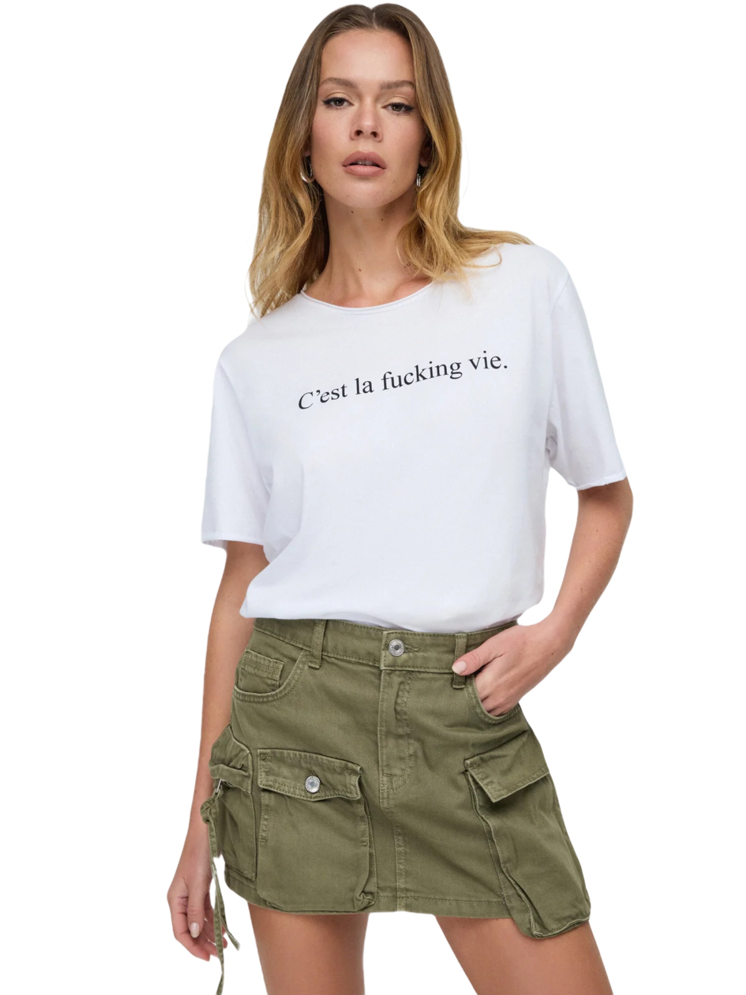 No Matter What T-Shirt in Weiß: Vorderseite