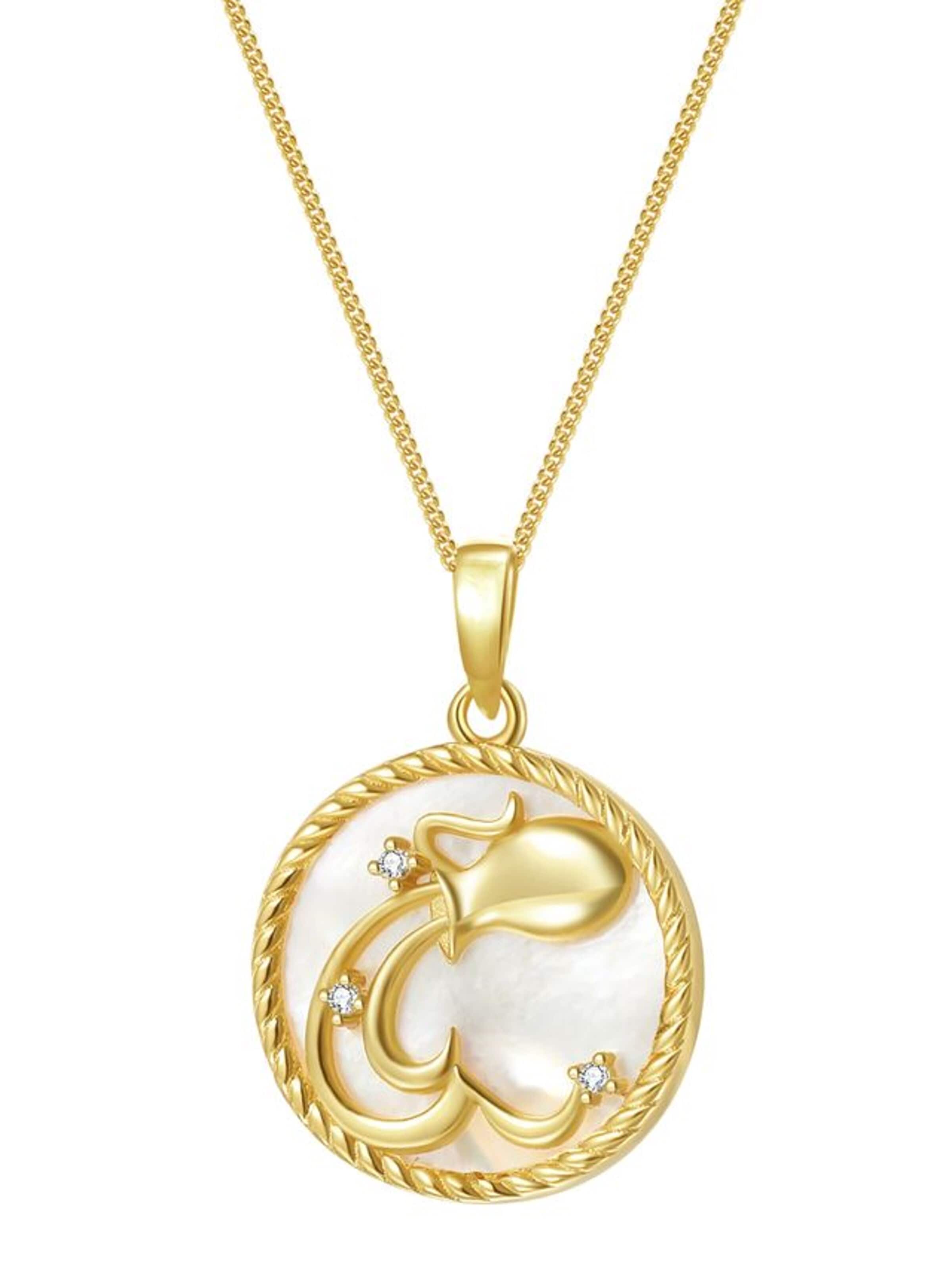 Hey Happiness Kette 'Aquarius'‌‌‌‌‌‌‌‌‌ in Gold: Vorderseite