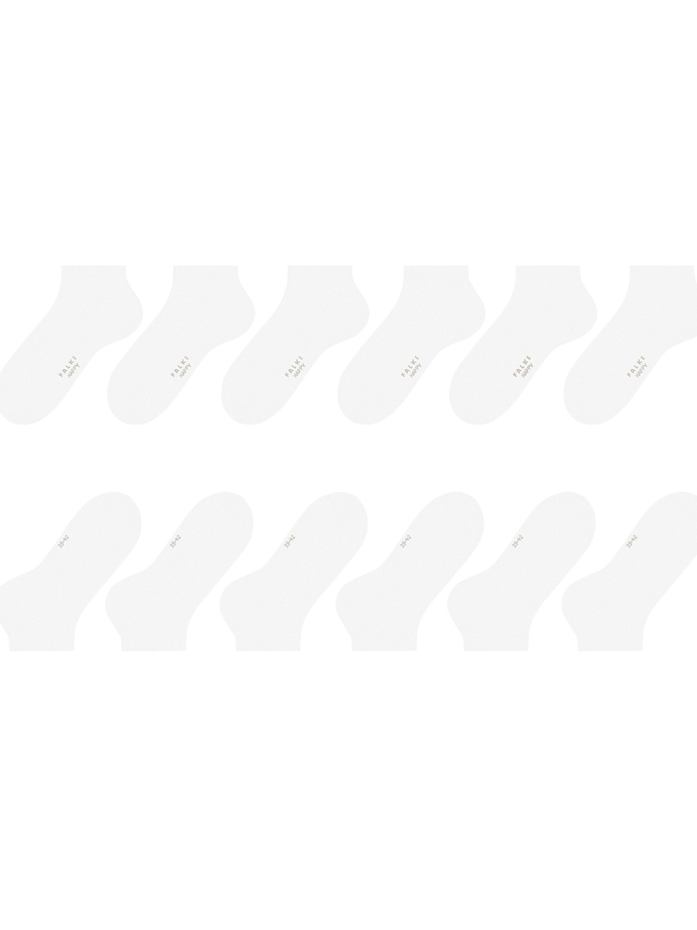 FALKE Socks 'Happy 6-Pack' in White