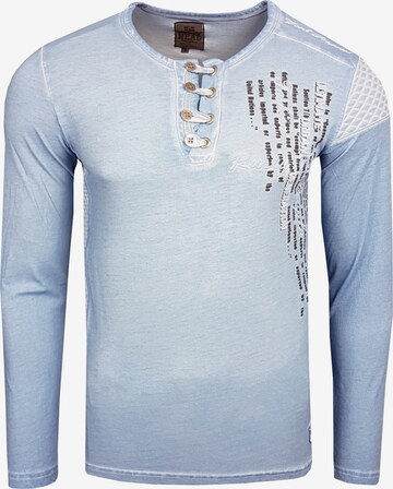 Rusty Neal Langarmshirt in Blau: predná strana