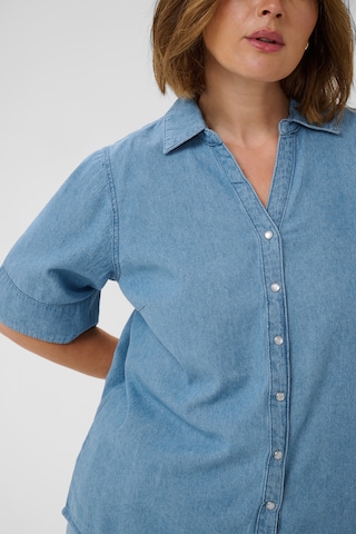 KAFFE CURVE Blouse 'KCJada' in Blauw