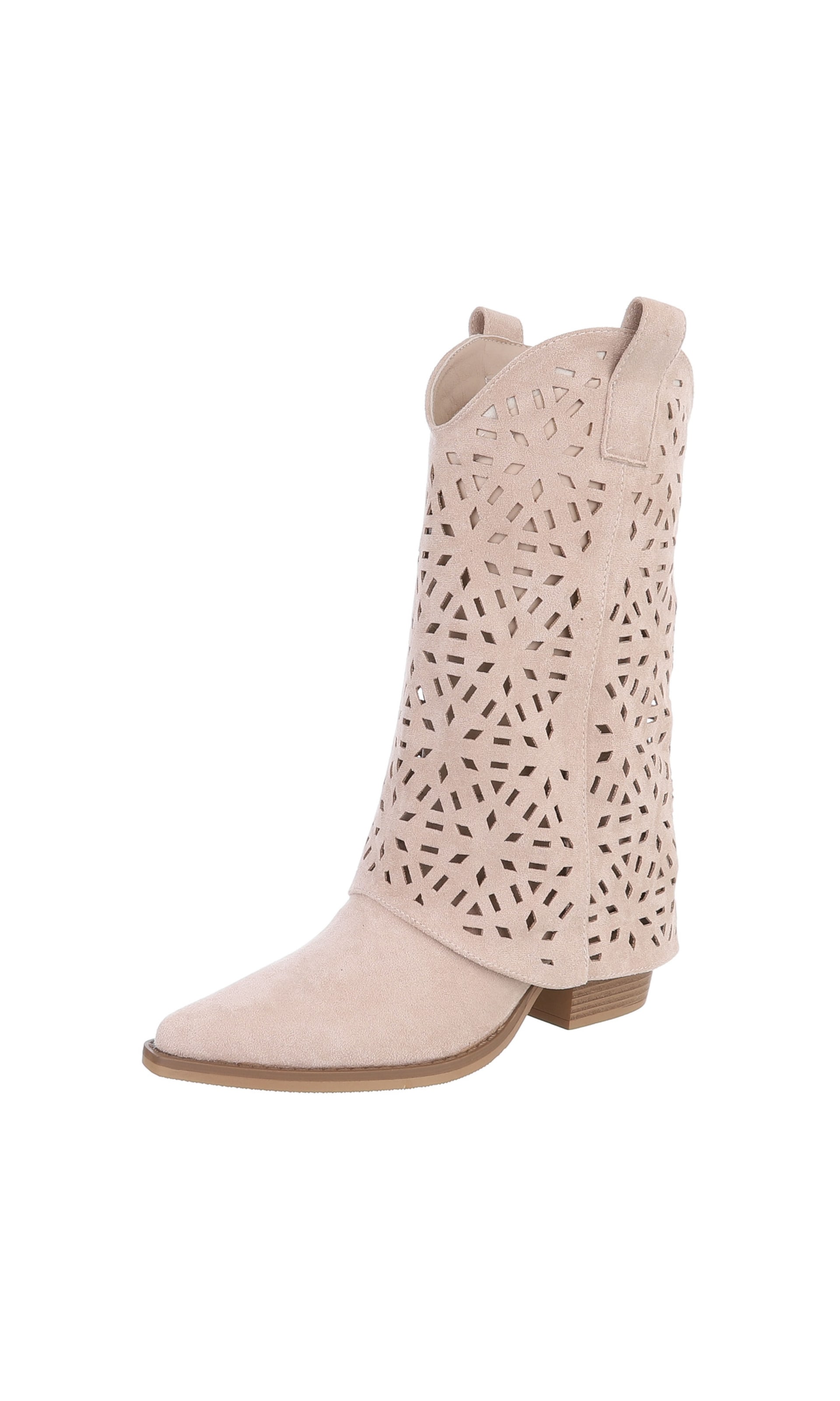 Ital-Design Cowboystiefel in Beige: Vorderseite