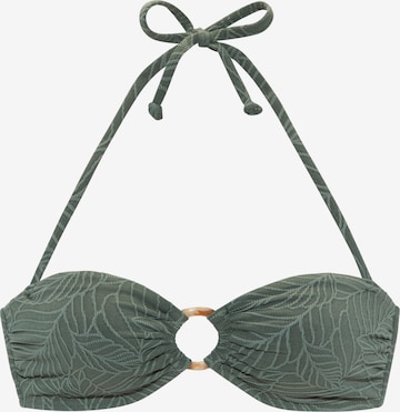 LASCANA Bandeau Bikinitop in Grün: Vorderseite