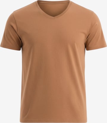 Ombre Shirt in Bruin: voorkant