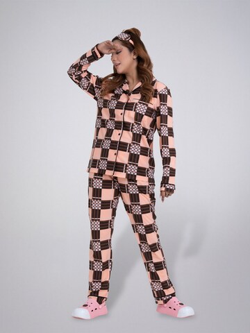 LEAFLETIC Pajama 'Leafletic Women’s Night Wear Long set' in Gold