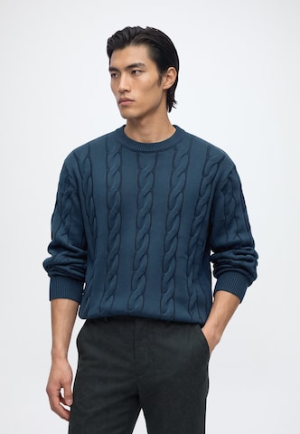 Pull-over BALMOHK en bleu : devant
