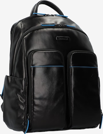 Piquadro Backpack 'Blue Square' in Black