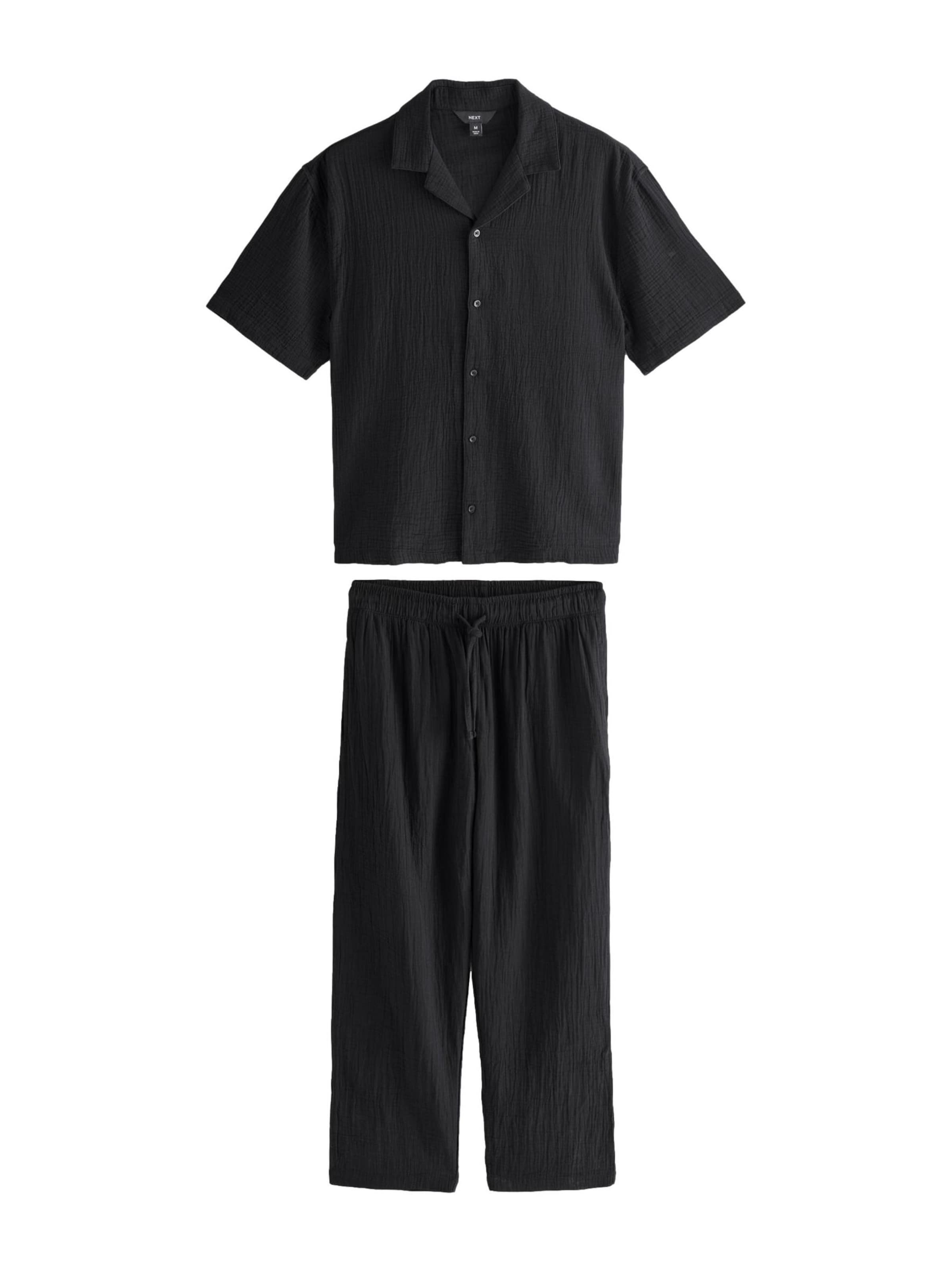 Pyjama long Next en noir : devant