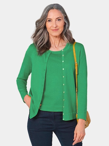 Goldner Strickjacke in Grün: Vorderseite