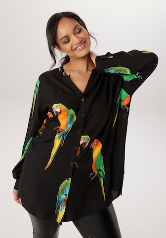 Aniston Bluse in Schwarz: Vorderseite