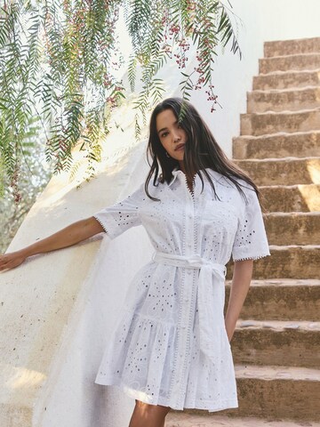 Abito camicia di Next in bianco: frontale