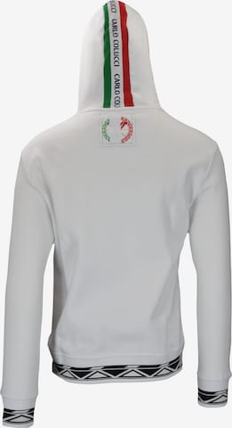 Carlo Colucci Zip-Up Hoodie 'Carrara' in White