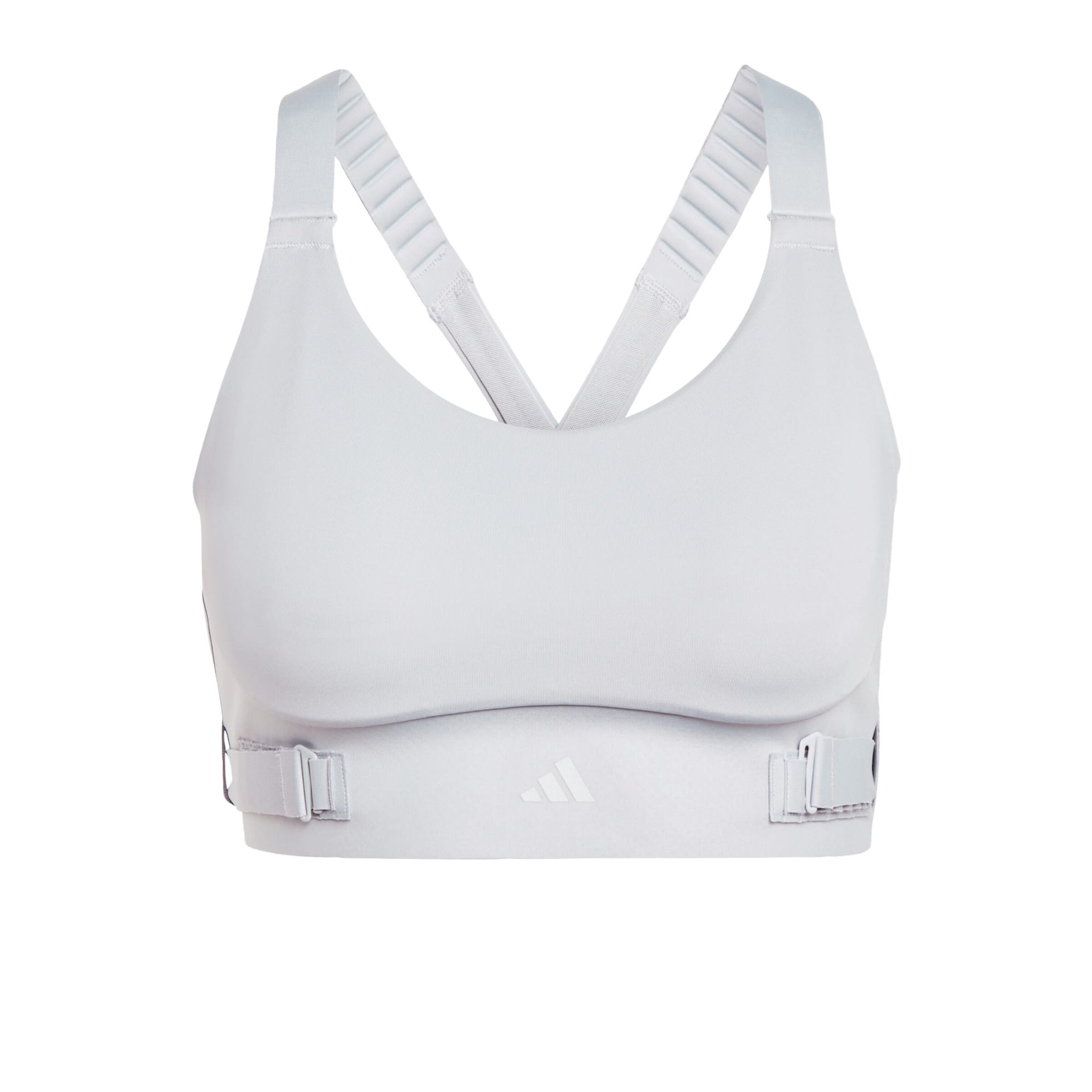 ADIDAS PERFORMANCE Sports bra 'FastImpact Luxe' in Grey: front