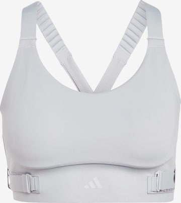 ADIDAS PERFORMANCE Sports bra 'FastImpact Luxe' in Grey: front