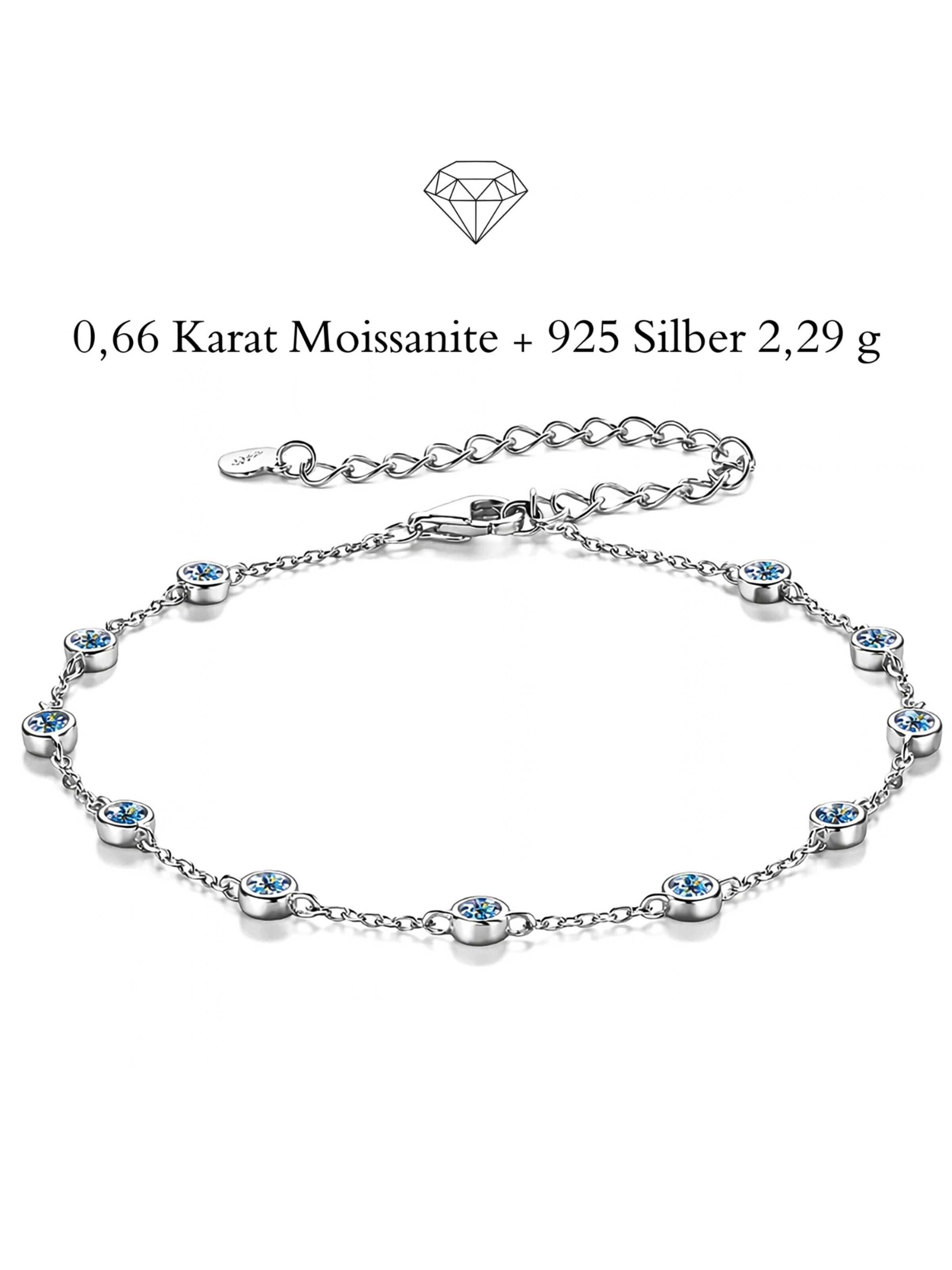 UNIQAL Armband 'CELESTA' in Zilver: voorkant