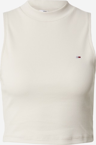 Tommy Jeans Top in Beige: front