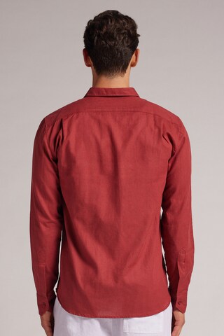 INTIMISSIMI Regular fit Button Up Shirt in Red