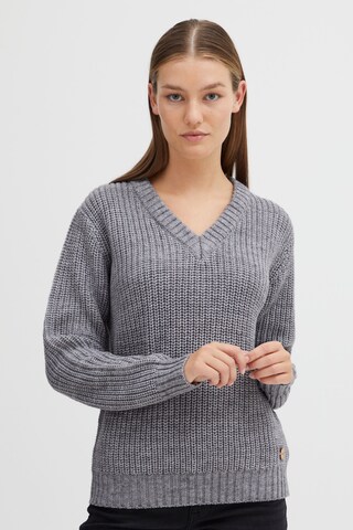 Oxmo Strickpullover in Grau