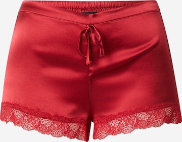 ETAM Spodnie od piżamy 'MILKY' w kolorze czerwony: przód
