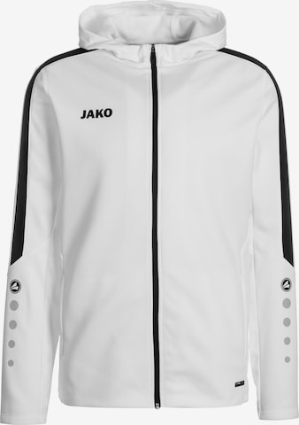 JAKO Sportjacke 'Power' in Weiß: predná strana