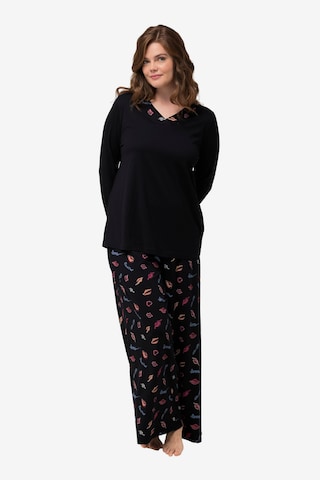 Pyjama Ulla Popken en noir : devant