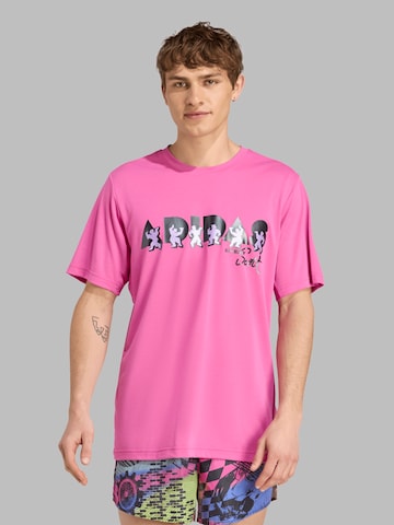 T-Shirt fonctionnel 'Adidas x Jeremy Scott' ADIDAS SPORTSWEAR en rose : devant