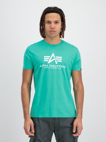 T-Shirt ALPHA INDUSTRIES en vert : devant