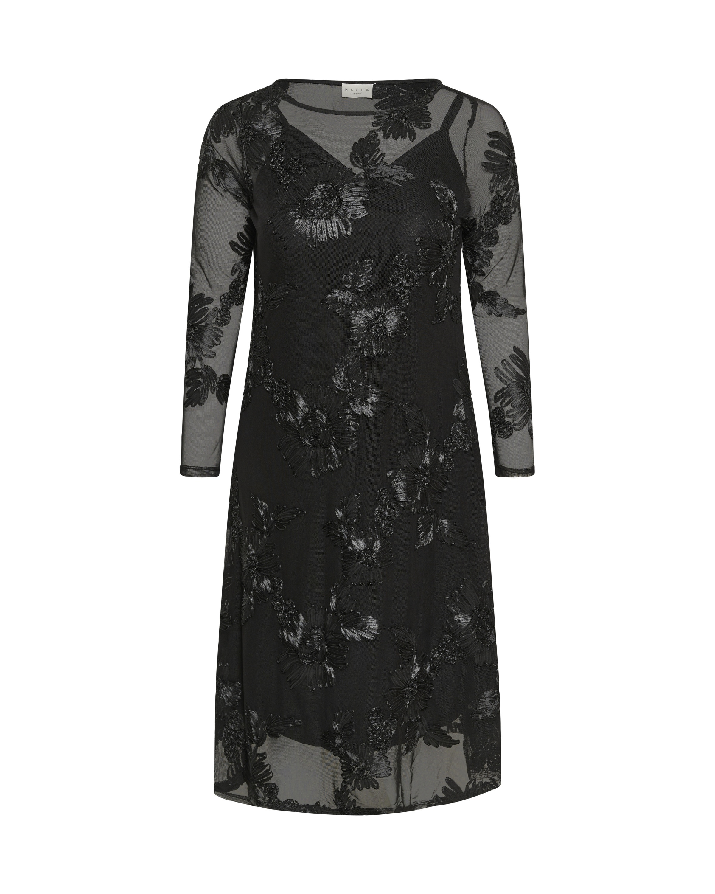 Robe 'Juliana' KAFFE CURVE en noir : devant