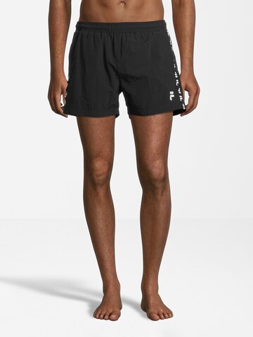 FILA Badeshorts 'Segrate' in Schwarz: predná strana