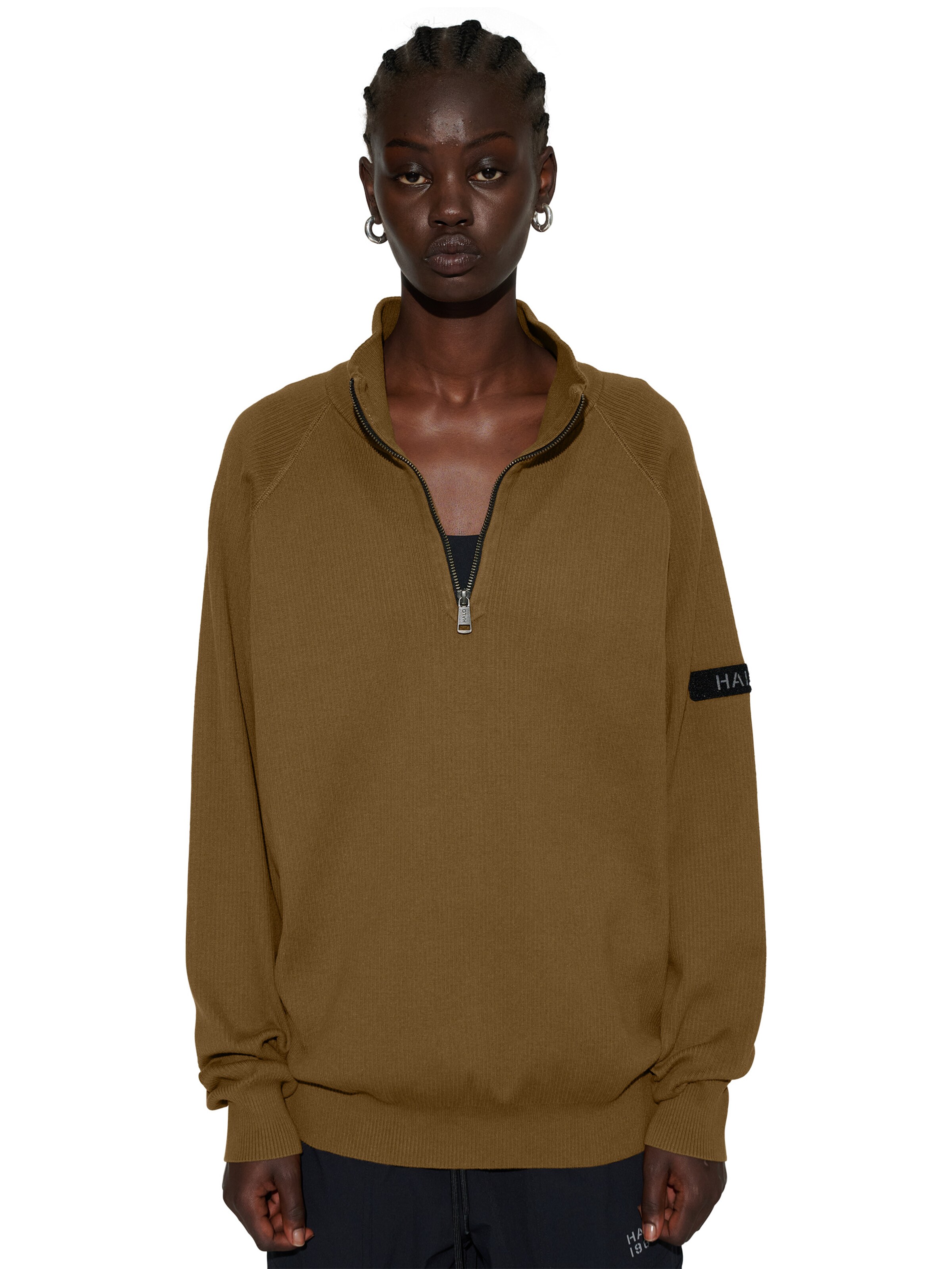 HALO Pullover in Braun: Vorderseite