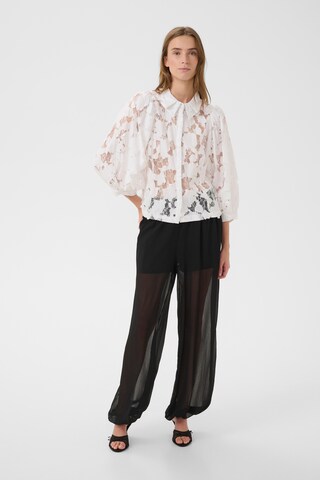 KAREN BY SIMONSEN Bluse 'KBEna Frosty' i hvid
