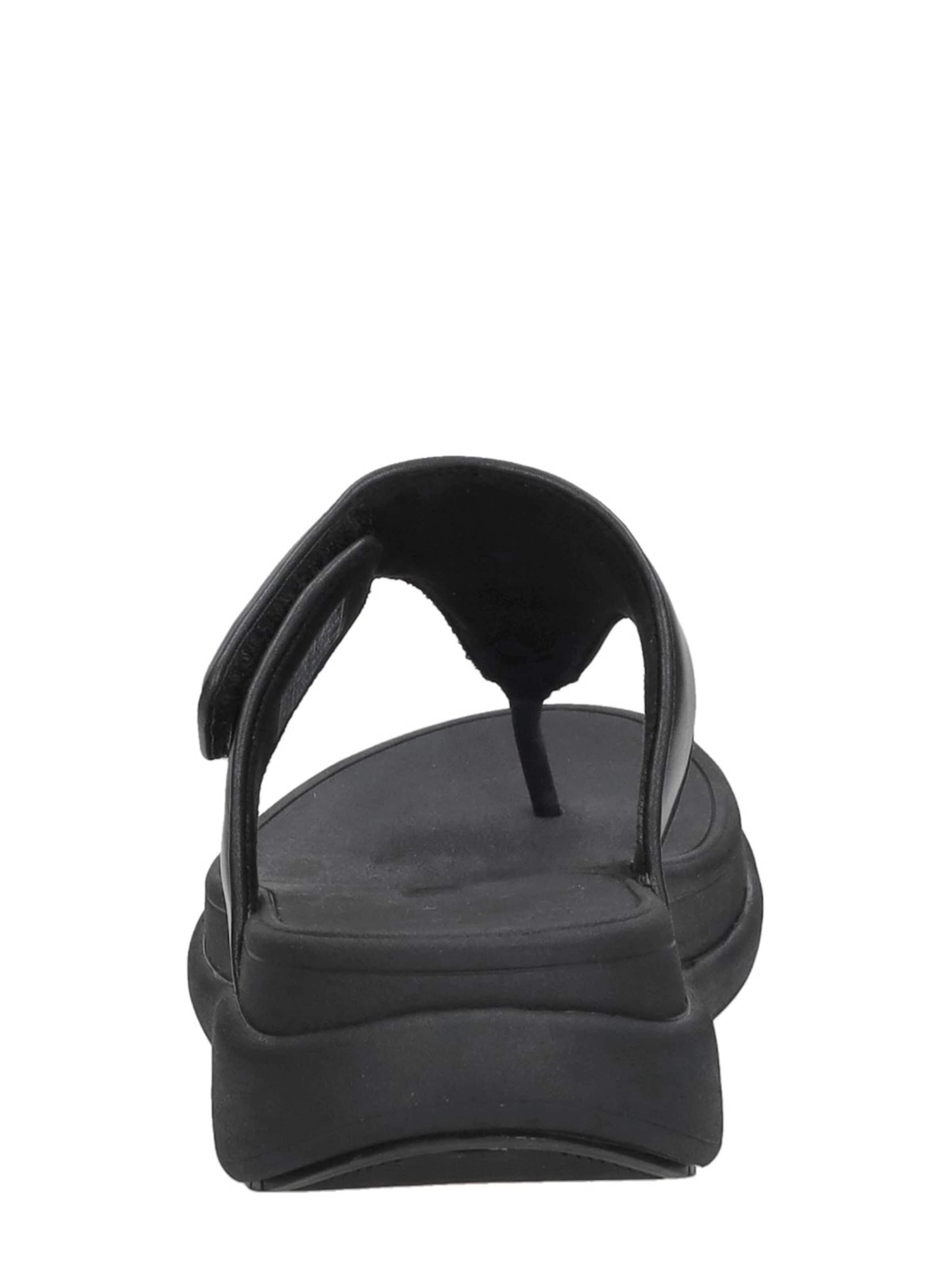 FitFlop Huisschoenen 'F-Mode Go Adjustable Flatform Sandals' in Zwart