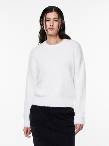 PIECES Pullover 'SNOW' i hvid: forside