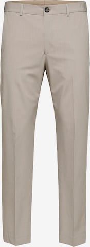 SELECTED HOMME Regular Pleated Pants 'LIAM' in Grey: front