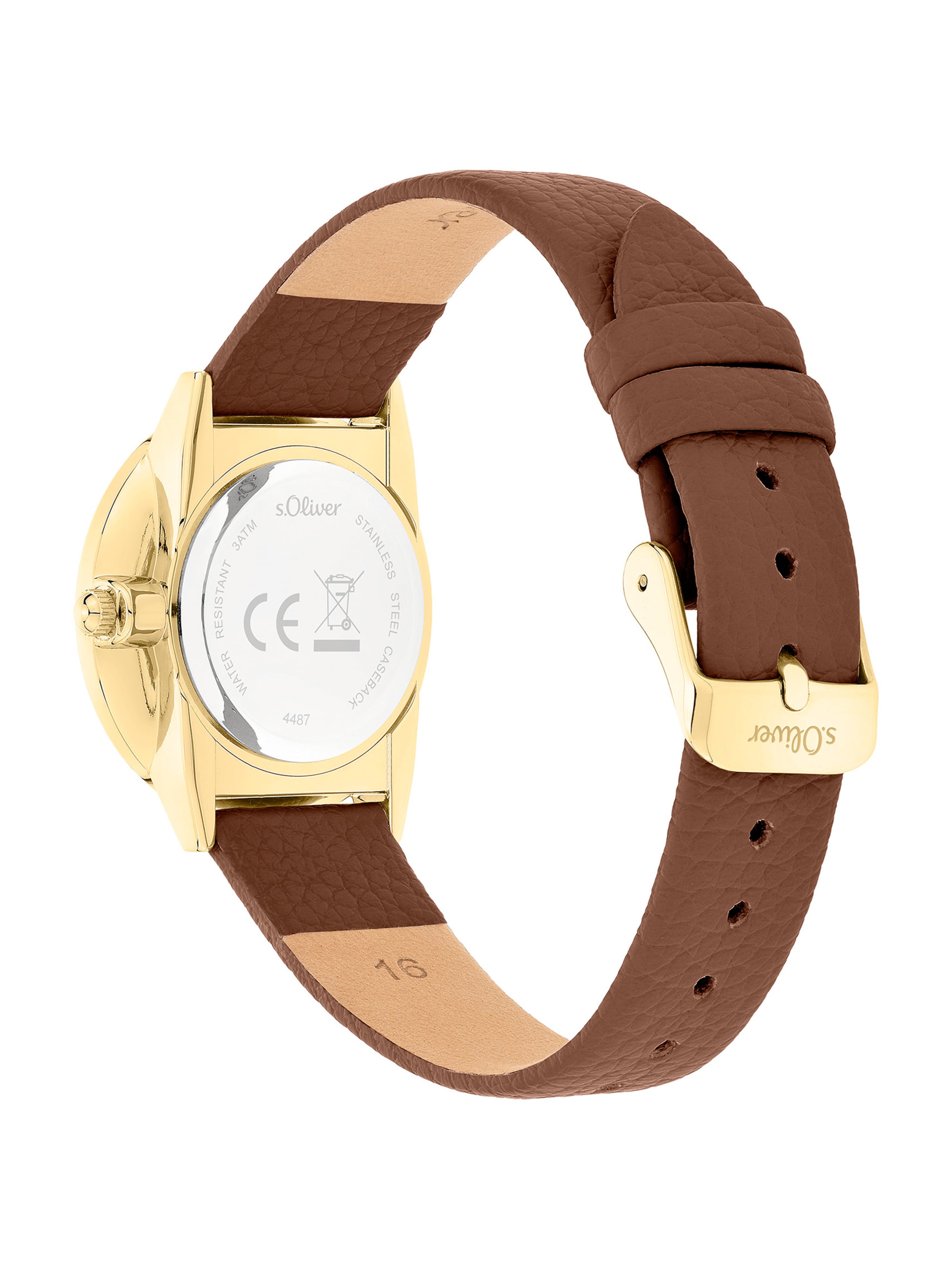 s.Oliver Analog Watch in Beige