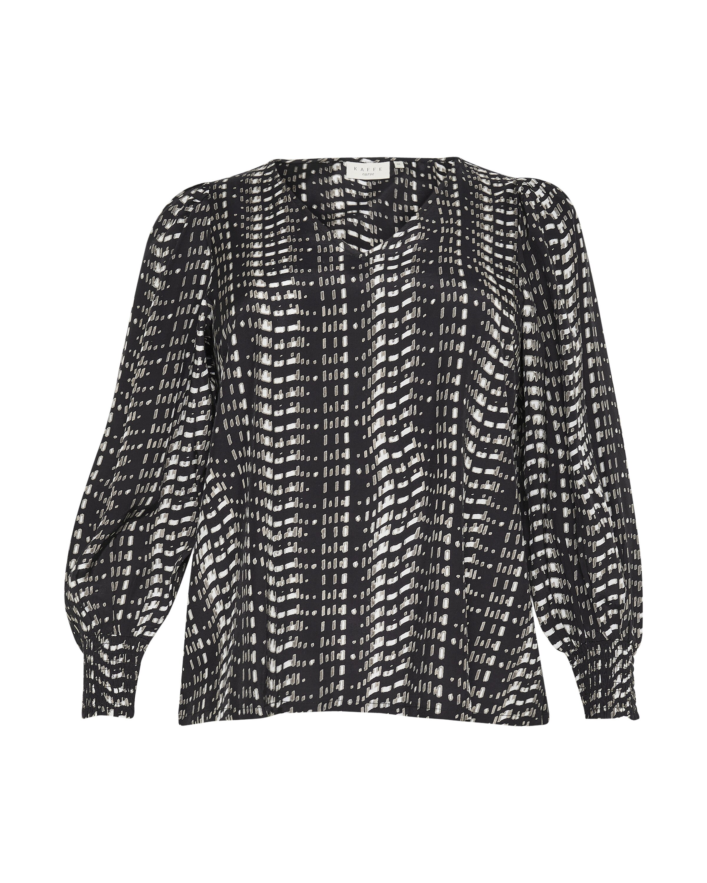 KAFFE CURVE Blouse in Black: front