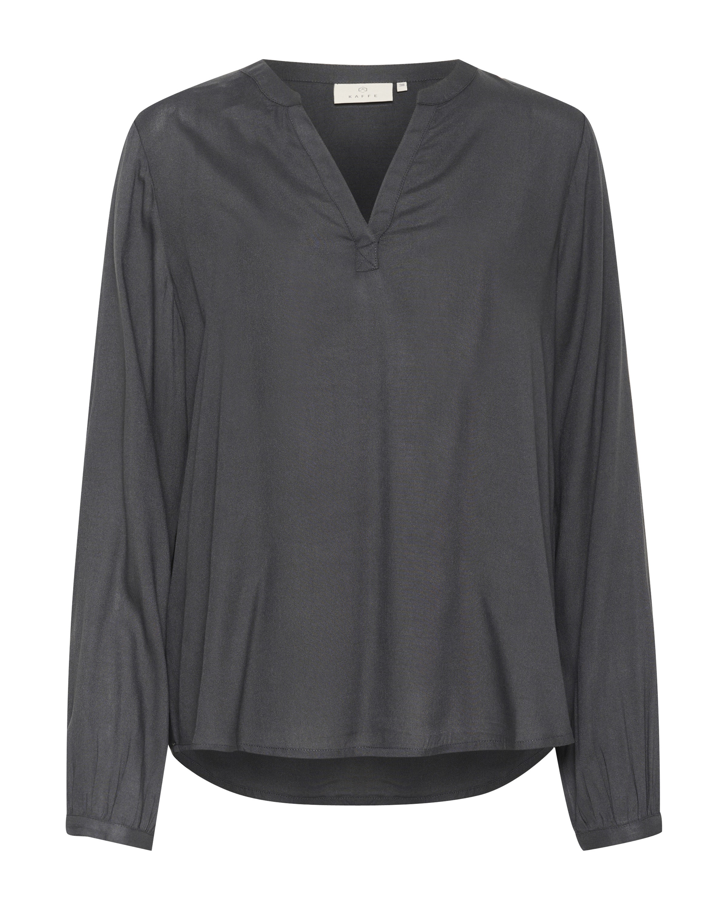 melns Kaffe Blūze 'KA Calinda': no priekšpuses