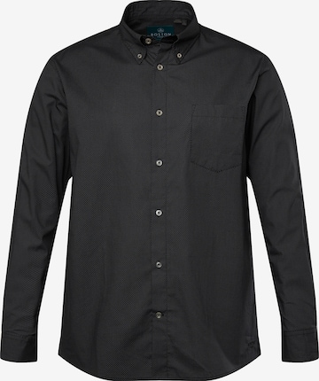 Boston Park Button Up Shirt in Black: front