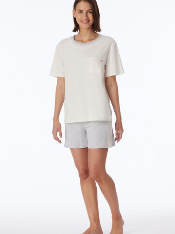 SCHIESSER - Pijama de pantalón corto 'Casual Nightwear' en beige
