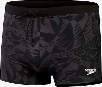 SPEEDO Swim Trunks in Black: front